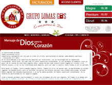 Tablet Screenshot of grupolomasgas.com